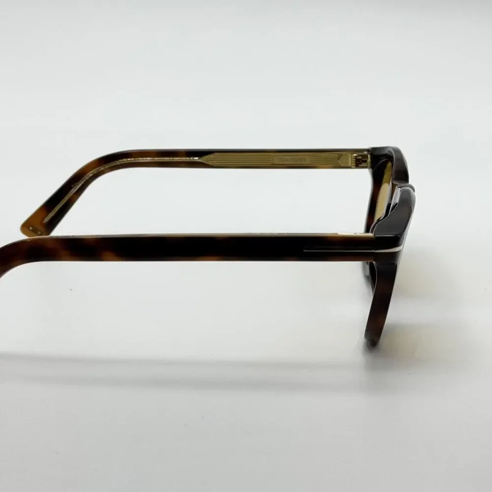 Tom Ford Sunglasses TF1325 53E Icon Collection Tortoise Round Pantos Amber Lens